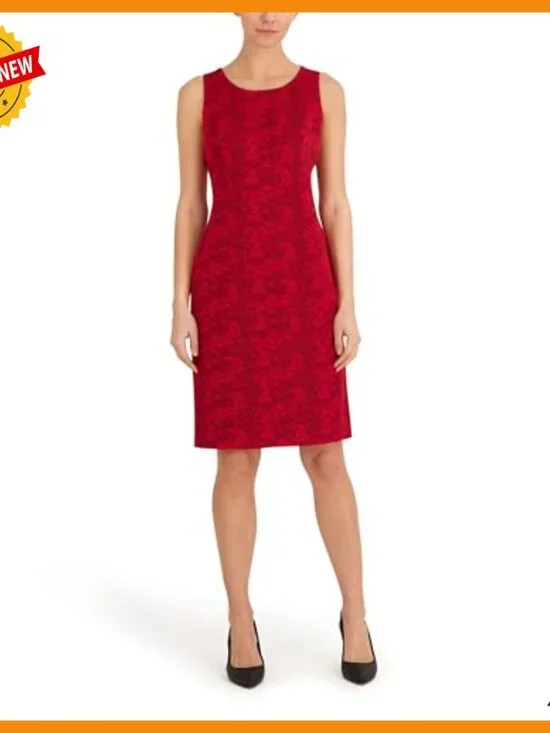 Work Dress Set Jacquard Jacket Empire Seamed Dress Two Piece Outfit - Picture 2 of 4